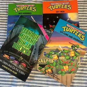 Lot 4 Teenage Mutant Ninja Turtles Books From The 1990s TMNT Soft Cover Good